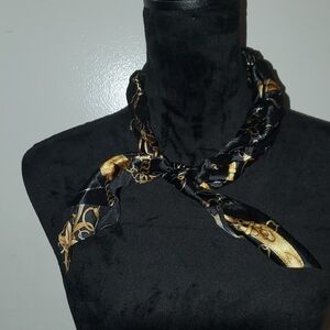 Elegant Black and Gold Scarf